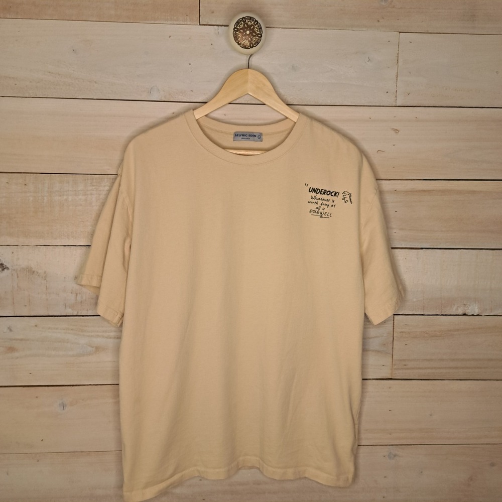 Aelfric Eden Dino Doodle Punk Men's Graphic T Large Whimsy Streetwear Avant Core